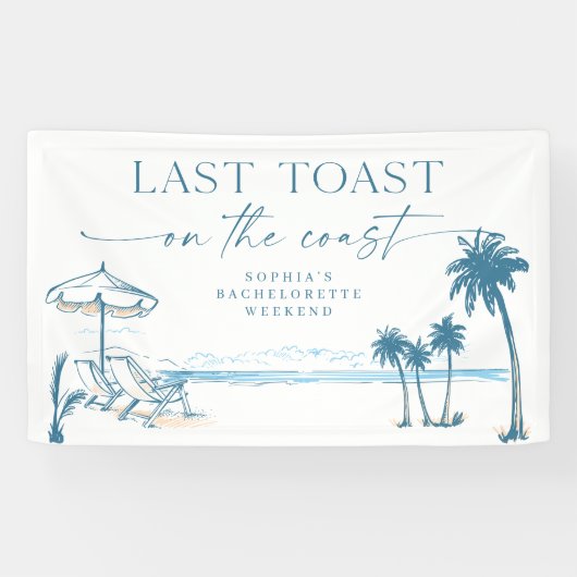 Banner voor vrijgezellenfeest 'Laatste toast op de (Horizontaal)