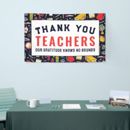 Banner voor waardering van leraren