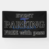 Banner voor zwarte achtergrondparkeerkaart voor be (Horizontaal)