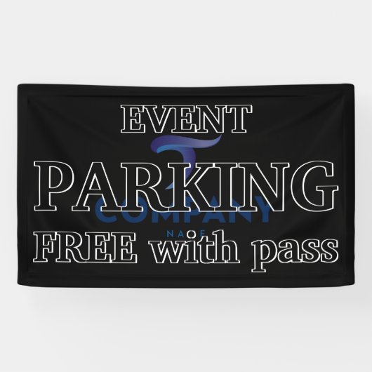 Banner voor zwarte achtergrondparkeerkaart voor be (Horizontaal)