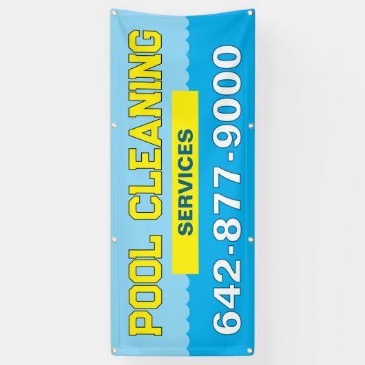 Banner voor zwembadreiniging (Verticaal)