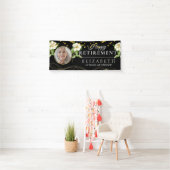 Banner White Floral Custom Photo Retirement Party (Insitu)