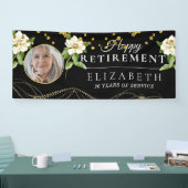 Banner White Floral Custom Photo Retirement Party (Beurs)