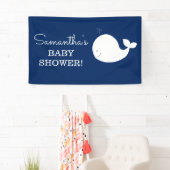 Banner witte en marinewalvis | TWEE TEKSTLIJNEN (Insitu)