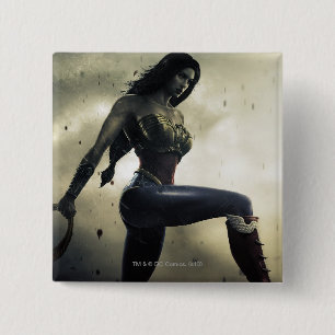 Banner: Wonder Woman, Flash Vierkante Button 5,1 Cm