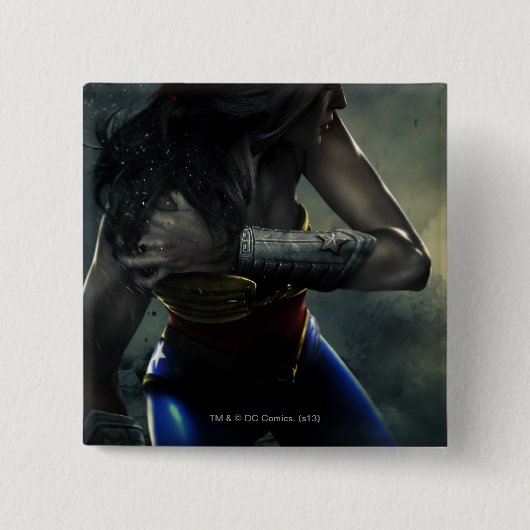 Banner: Wonder Woman, Harley Vierkante Button 5,1 Cm (Voorkant)