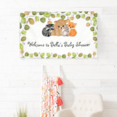 Banner Woodland Animals Forest Friends Baby shower (Insitu)