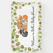 Banner Woodland Animals Forest Friends Baby shower (Verticaal)
