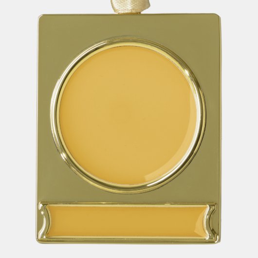 Banner Zilver Gold clr Voeg Afbeelding-tekst DIY t Verguld Banner Ornament (Voorkant)