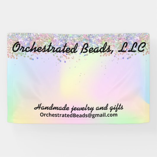 Bannerholografische glitter spandoek (Horizontaal)