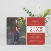 Bannerklasse van elk jaar Rode Afstuderen Aankondiging (Staand voorkant)