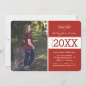 Bannerklasse van elk jaar Rode Afstuderen Aankondiging (Voorkant)