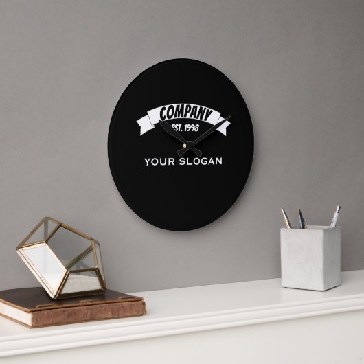 Bannerlint, bedrijfsnaam grote klok (Kantoor)