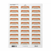 Bannerlintteken oranje label retouradres (Full Sheet)