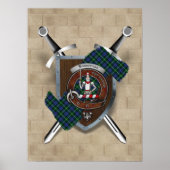 Bannerman Clan Badge Crossed Swords Poster 18x24 (Voorkant)