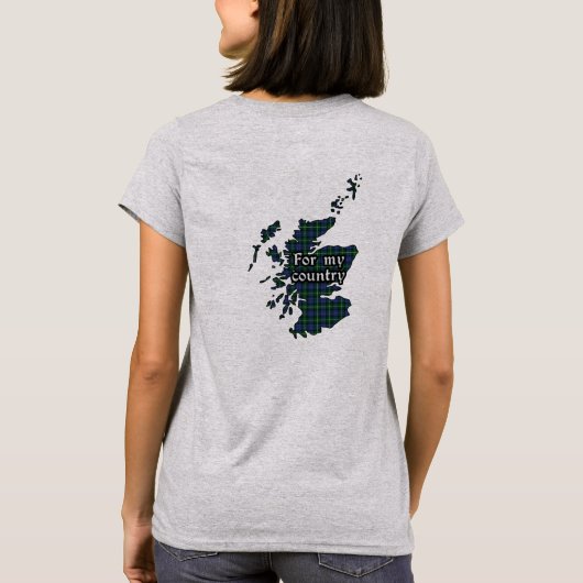 Bannerman Clan Badge en Tartan Women's T-shirt (Achterkant)