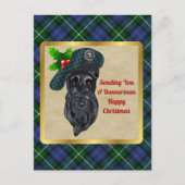 Bannerman Clan Badge & Tartan Kerstmis Briefkaart (Voorkant)