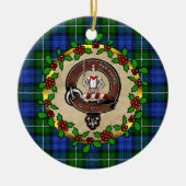 Bannerman Clan Badge & Tartan Persoonlijke mas Keramisch Ornament (Voorkant)
