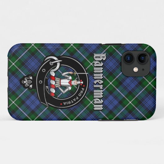 Bannerman Clan Badge & Tartan Telefoon Case (Achterkant (horizontaal))