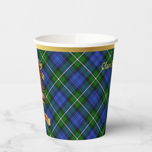 Bannerman gepersonaliseerde Tartan kerst Papieren Bekers (Links)