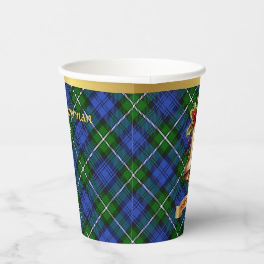 Bannerman gepersonaliseerde Tartan kerst Papieren Bekers (Rechts)