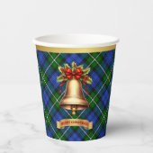 Bannerman gepersonaliseerde Tartan kerst Papieren Bekers (Voorkant)