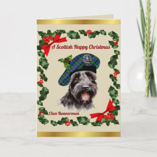 Bannerman Scottie Dog Gepersonaliseerde Xmas Kaart