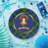 Bannerman Tartan Gepersonaliseerde Kerstmis Papieren Bordje (Feest)