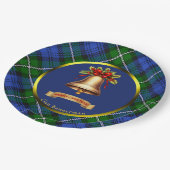 Bannerman Tartan Gepersonaliseerde Kerstmis Papieren Bordje (Gekanteld)