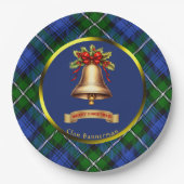 Bannerman Tartan Gepersonaliseerde Kerstmis Papieren Bordje (Voorkant)