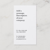 Banneromhulsel (blauw) visitekaartje (Achterkant)