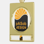 Bannerornament - Verguld Banner Ornament (Links)