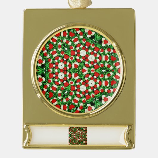 Bannerornament Verguld Banner Ornament (Voorkant)