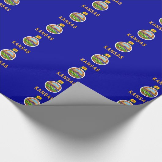 Bannerpatroon van Kansas Cadeaupapier (Hoek)