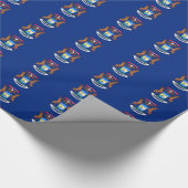 Bannerpatroon van Michigan Cadeaupapier (Hoek)