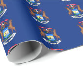 Bannerpatroon van Michigan Cadeaupapier (Rol Hoek)