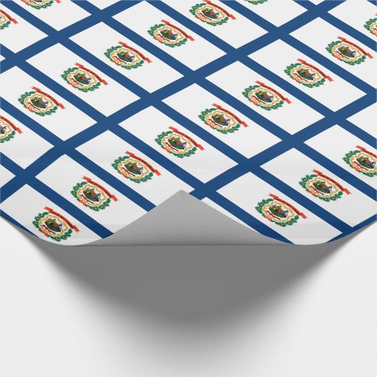 Bannerpatroon van West Virginia Cadeaupapier (Hoek)
