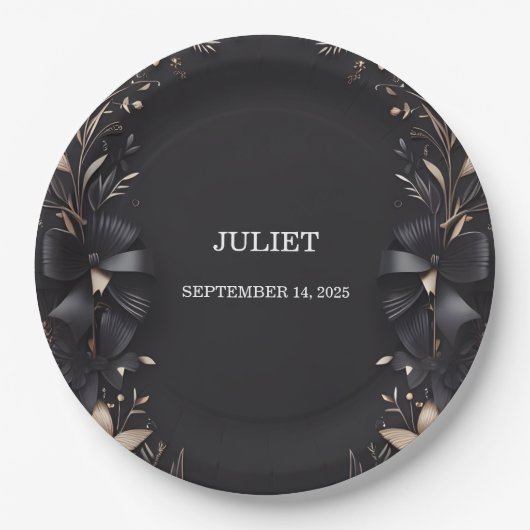 Banners Bogen Satijnen Lint Snijden Vrijgezellenfe Papieren Bordje (Voorkant)