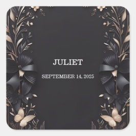 Banners Bogen Satijnen Lint Snijden Vrijgezellenfe Vierkante Sticker