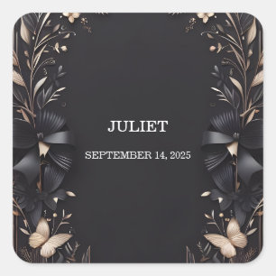 Banners Bogen Satijnen Lint Snijden Vrijgezellenfe Vierkante Sticker