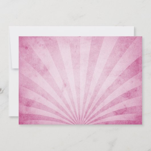 Banners en Ballonnen Roze Verjaardagsfeest Kaart (Achterkant)