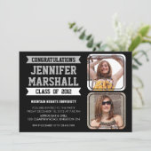 Banners en Photo Cutouts Afstudeerder Invitation - Kaart (Staand voorkant)