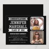 Banners en Photo Cutouts Afstudeerder Invitation - Kaart (Voorkant / Achterkant)