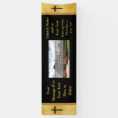 Banners van de zwarte en gouden Aangepaste Kerk, U (Verticaal)