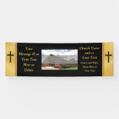 Banners van de zwarte en gouden Aangepaste Kerk, U (Horizontaal)