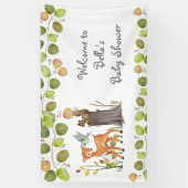 Banners Woodland Animals Baby shower (Verticaal)