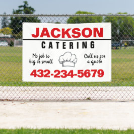 Bannerservice voor professionele catering | Voedse Spandoek