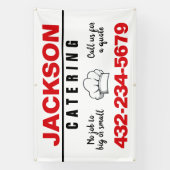 Bannerservice voor professionele catering | Voedse Spandoek (Verticaal)