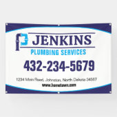 Bannerservice voor professionele loodgieters spandoek (Horizontaal)