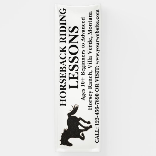 bannerteken voor  paardenlering spandoek (Verticaal)